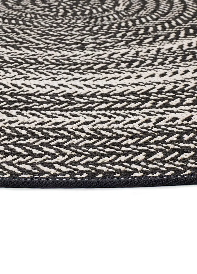 Alfombra redonda Silvana 48837 Negro
