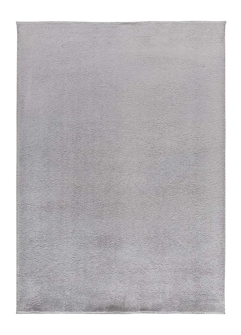 Alfombra lavable de microfibra Coraline Liso Plata