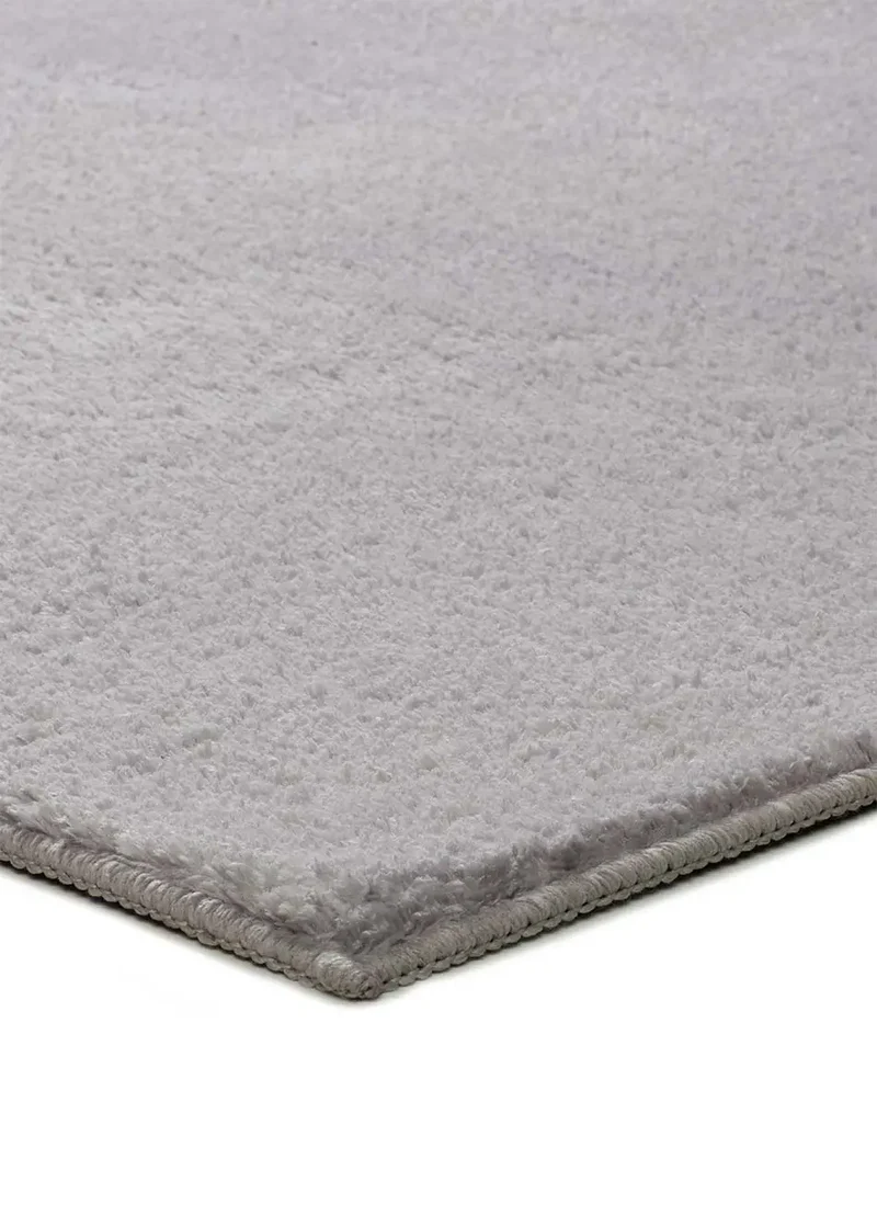 Alfombra lavable de microfibra Coraline Liso Plata