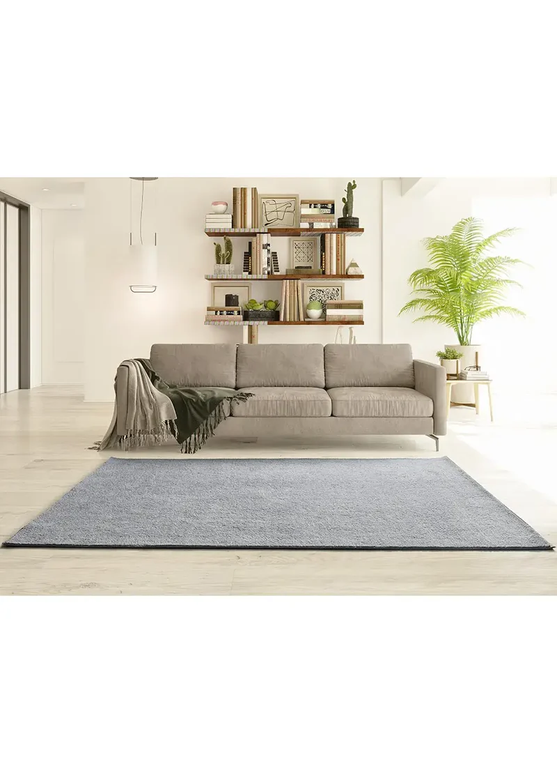 Alfombra lavable de microfibra Coraline Liso Plata