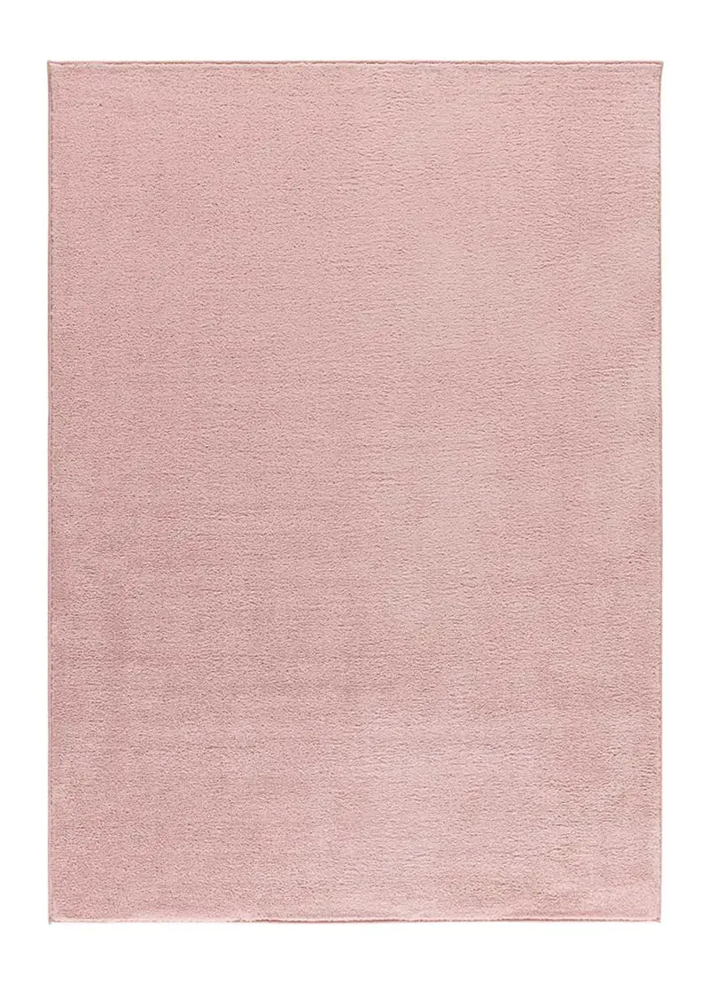 Alfombra lavable de microfibra Coraline Liso Rosa
