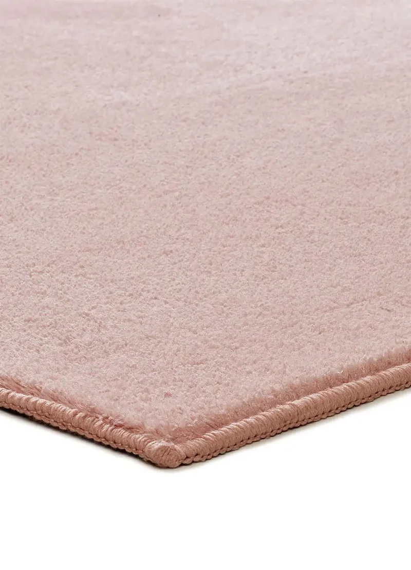 Alfombra lavable de microfibra Coraline Liso Rosa