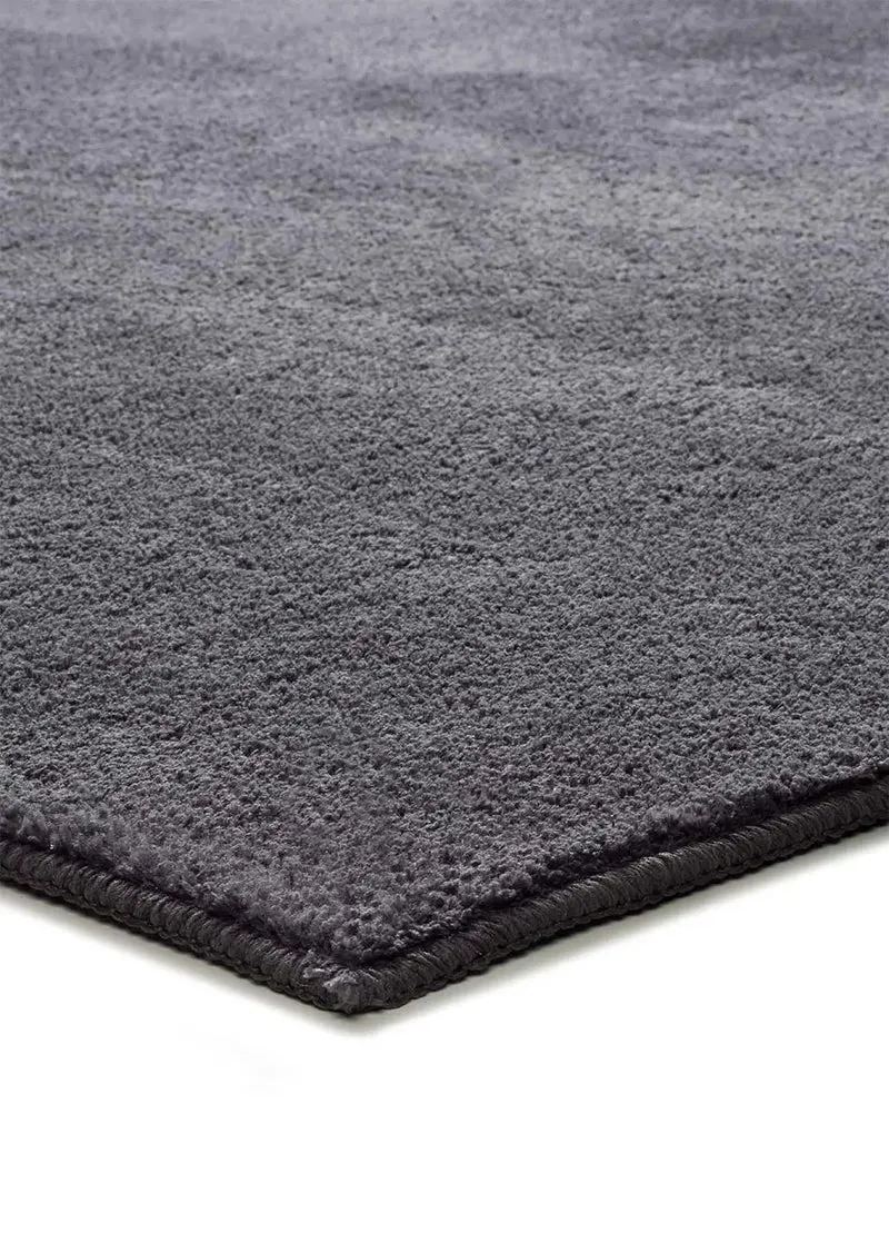 Alfombra lavable de microfibra Coraline Liso Antracita
