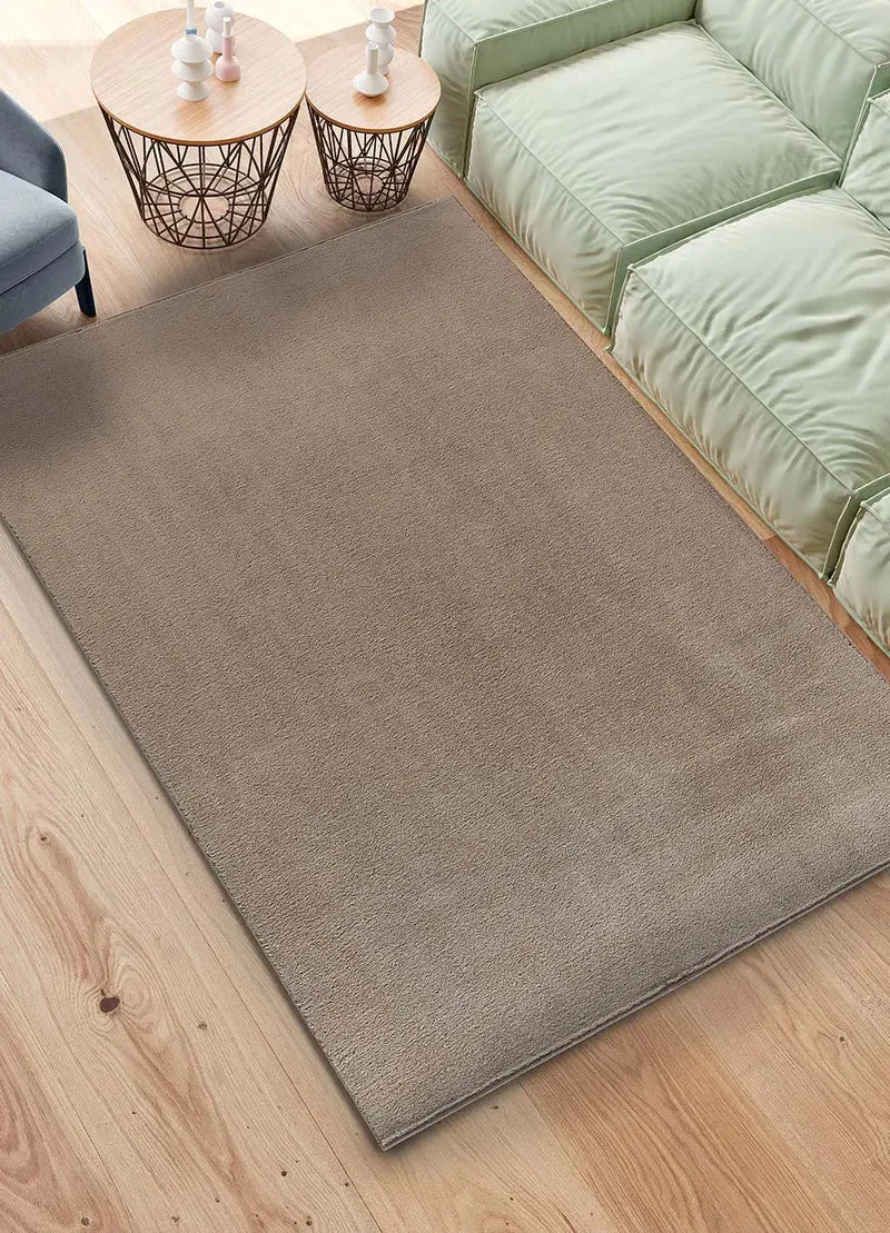 Alfombra lavable de microfibra Coraline Liso Visón
