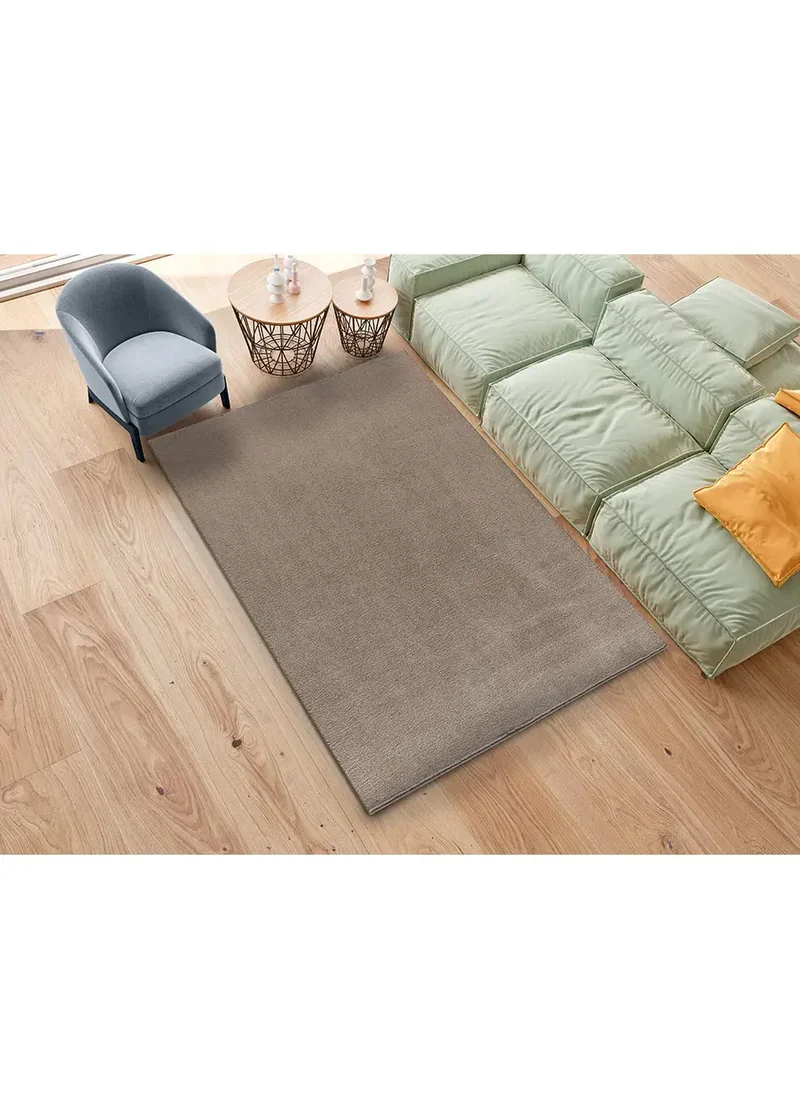 Alfombra lavable de microfibra Coraline Liso Visón