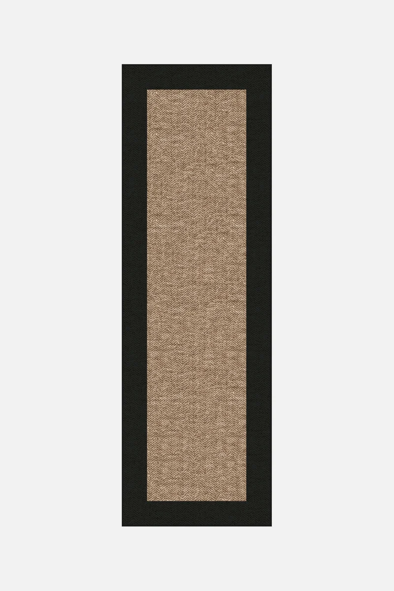 Jute-Haptik Alisa Espresso Teppich