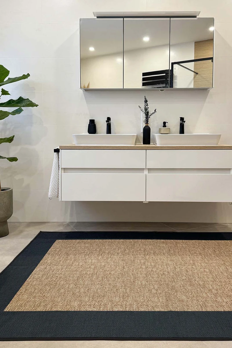 Jute-Haptik Alisa Espresso Teppich