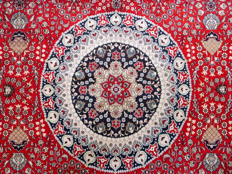 China Seide Teppich 272x370cm - Orientteppich - rot