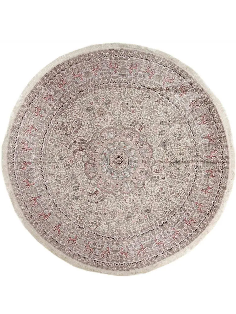 China Seide Teppich 300x300cm - Orientteppich - beige