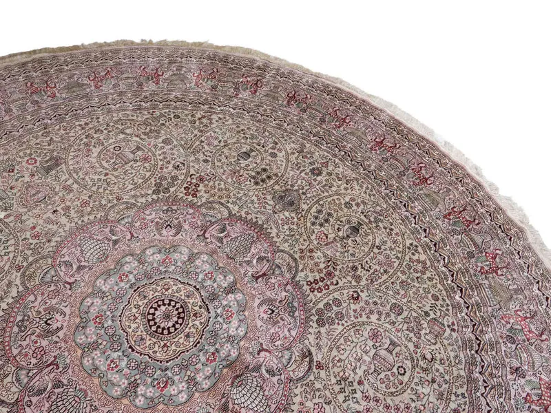 China Seide Teppich 300x300cm - Orientteppich - beige