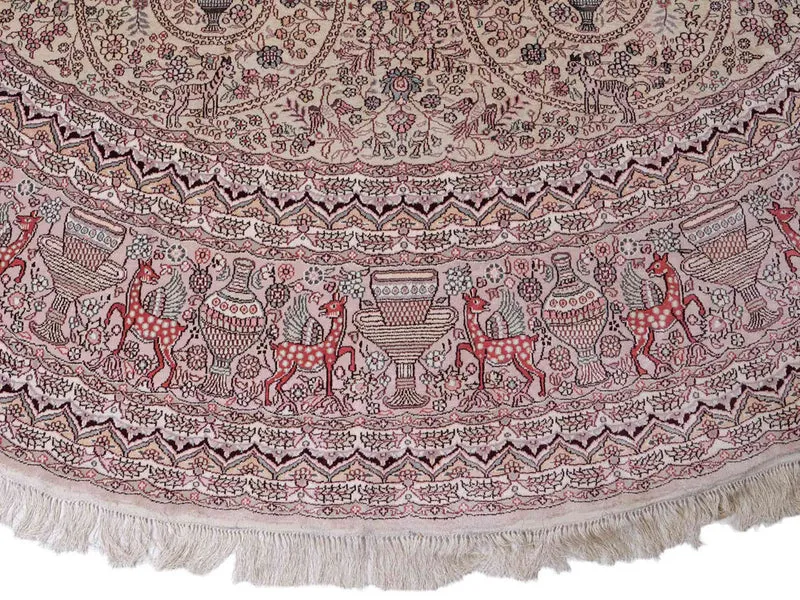 China Seide Teppich 300x300cm - Orientteppich - beige