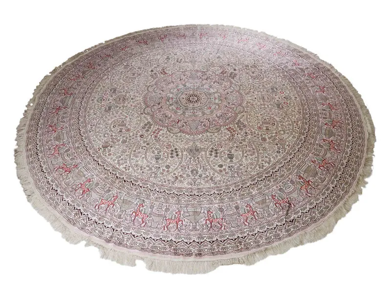 China Seide Teppich 300x300cm - Orientteppich - beige