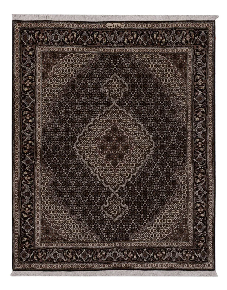 Täbriz Teppich 150x197cm - Perserteppich - dunkelbeige