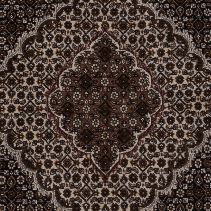 Täbriz Teppich 150x197cm - Perserteppich - dunkelbeige