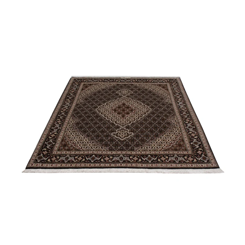 Täbriz Teppich 150x197cm - Perserteppich - dunkelbeige