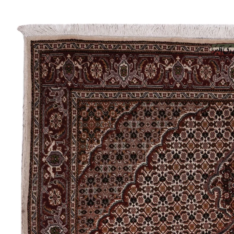 Täbriz Teppich 155x203cm - Perserteppich - dunkelbeige