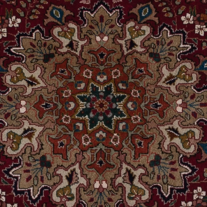 Täbriz Teppich 147x195cm - Perserteppich - weinrot