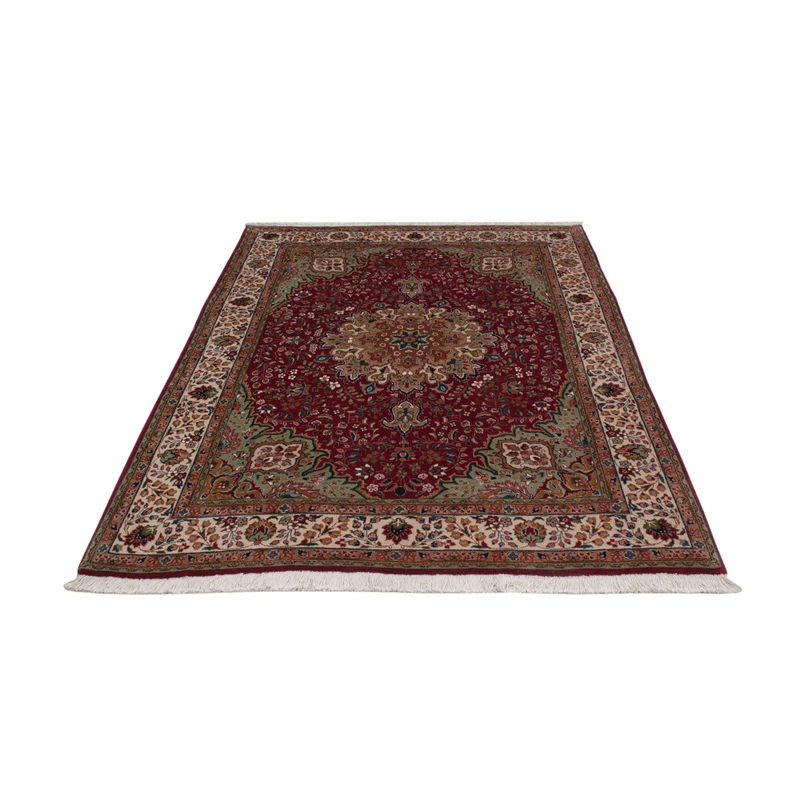 Täbriz Teppich 147x195cm - Perserteppich - weinrot