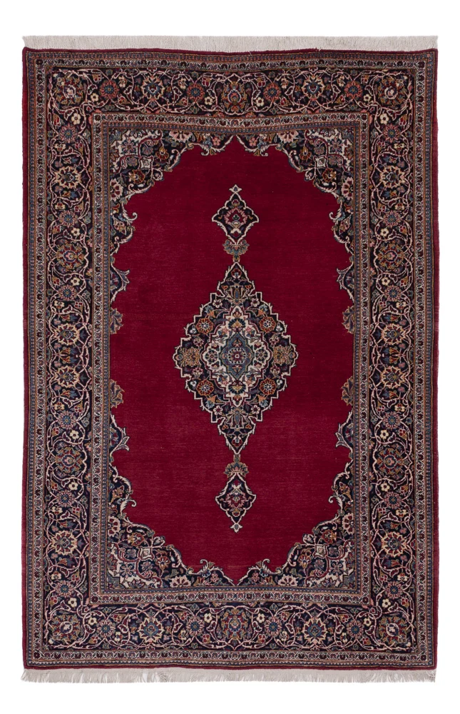 Keshan Teppich 135x205cm - Perserteppich - rot