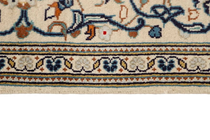 MY-RUG Teppich "Keshan Fine" Zentrales Medaillon auf hellem Hintergrund, Handgeknüpft