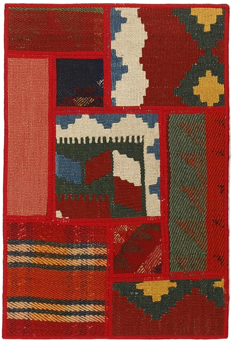 MY-RUG Teppich "Modern Patchwork " Geometrische Muster, Handgeknüpft