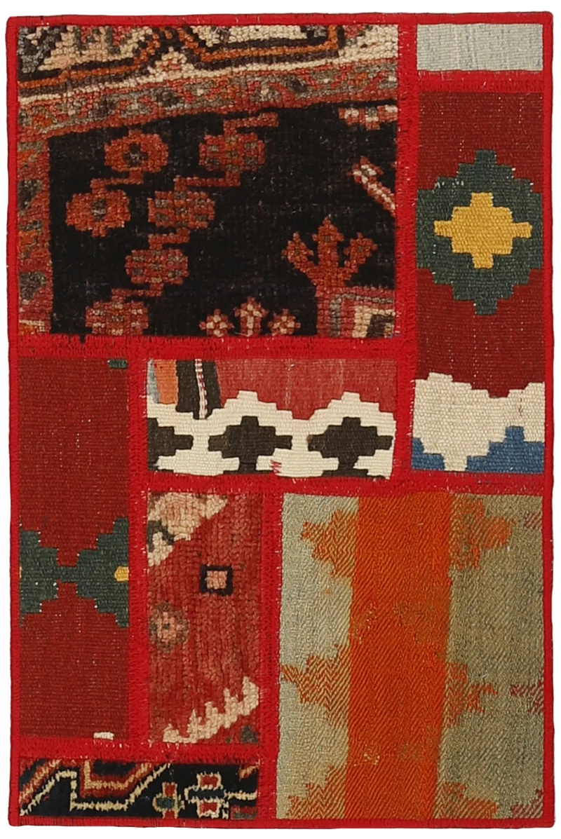 MY-RUG Teppich "Modern Patchwork " Geometrische Muster, Handgeknüpft