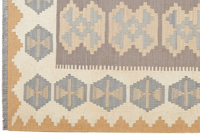 Kelim Gashgai · Handgewebt – Grau, 177x124 cm