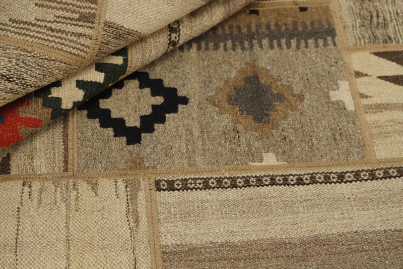 MY-RUG Teppich "Modern Patchwork " Geometrische Muster, Handgeknüpft