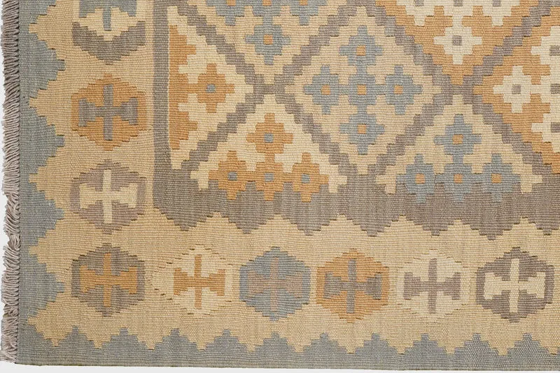 Kelim Gashgai · Handgewebt – Grau, 177x119 cm