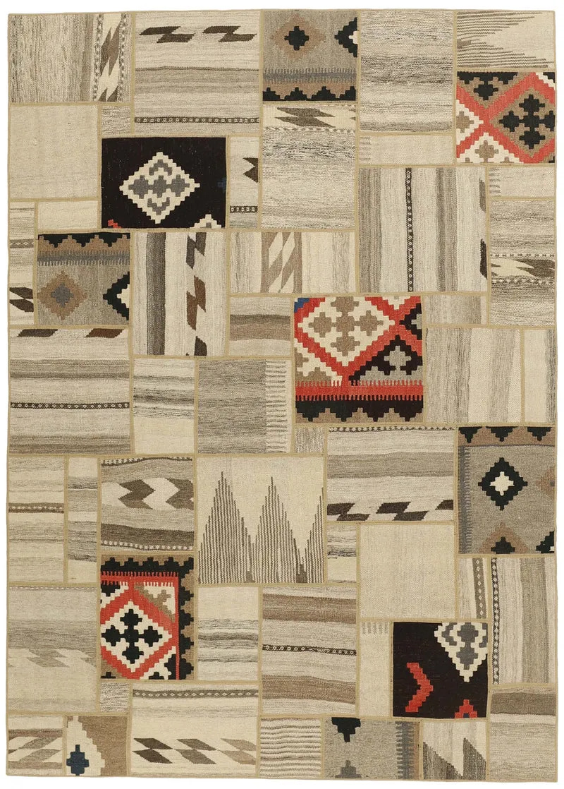 MY-RUG Teppich "Modern Patchwork " Geometrische Muster, Handgeknüpft