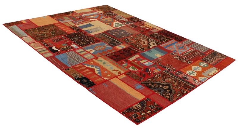 MY-RUG Teppich "Modern Patchwork " Geometrische Muster, Handgeknüpft