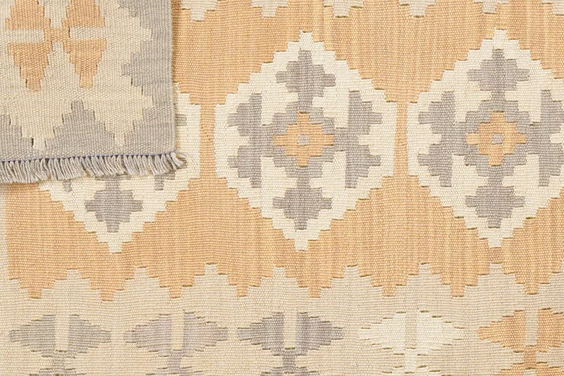 Kelim Gashgai · Handgewebt – Gelb, 193x84 cm
