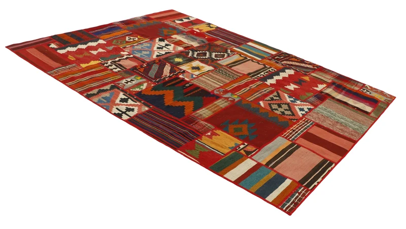 MY-RUG Teppich "Modern Patchwork " Geometrische Muster, Handgeknüpft