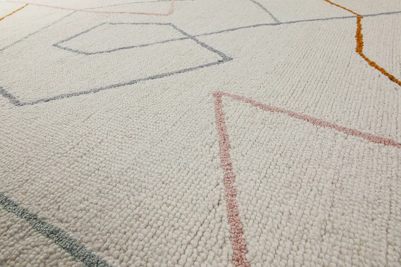 Kurzflorteppich Creme Weiß aus Schurwolle "Nox" WECONhome
