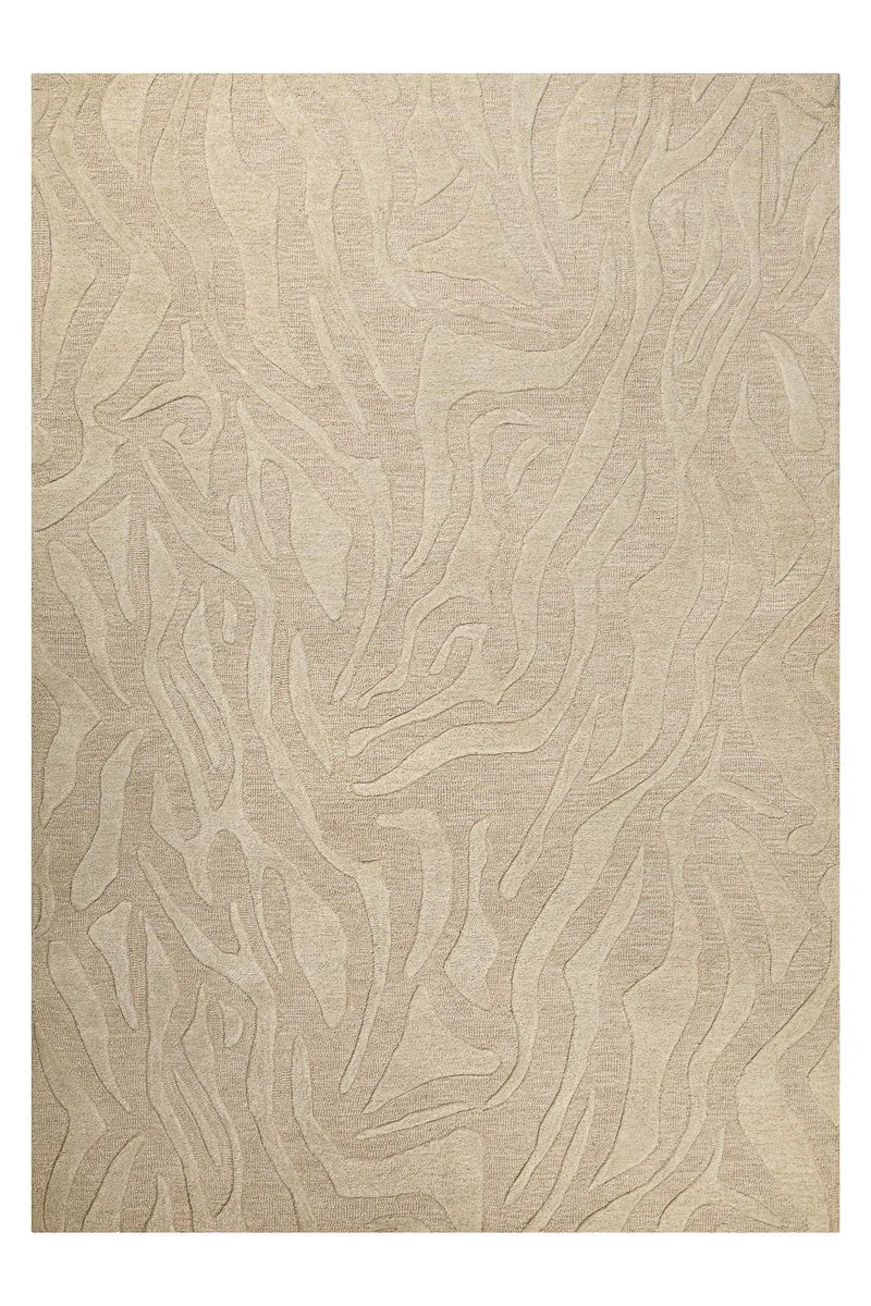 Kurzflorteppich Beige aus Schurwolle "Lior" WECONhome