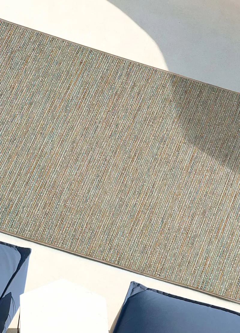 Alfombra a medida de exterior Rainbow 8201 Azul