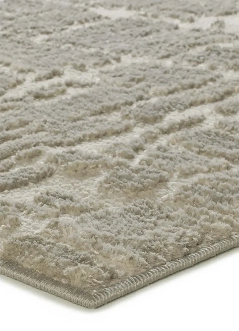Alfombra estilo escandinavo, reciclada y con relieve Lima 3503 Plata