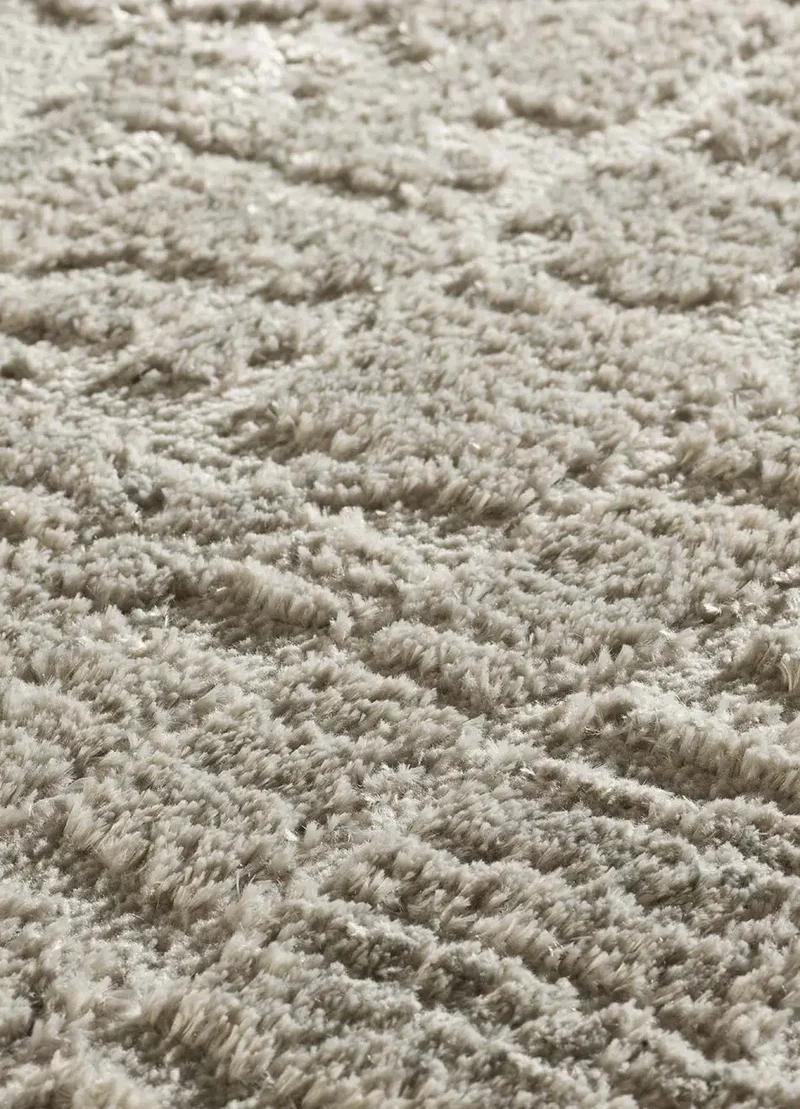 Alfombra estilo escandinavo, reciclada y con relieve Lima 3503 Plata