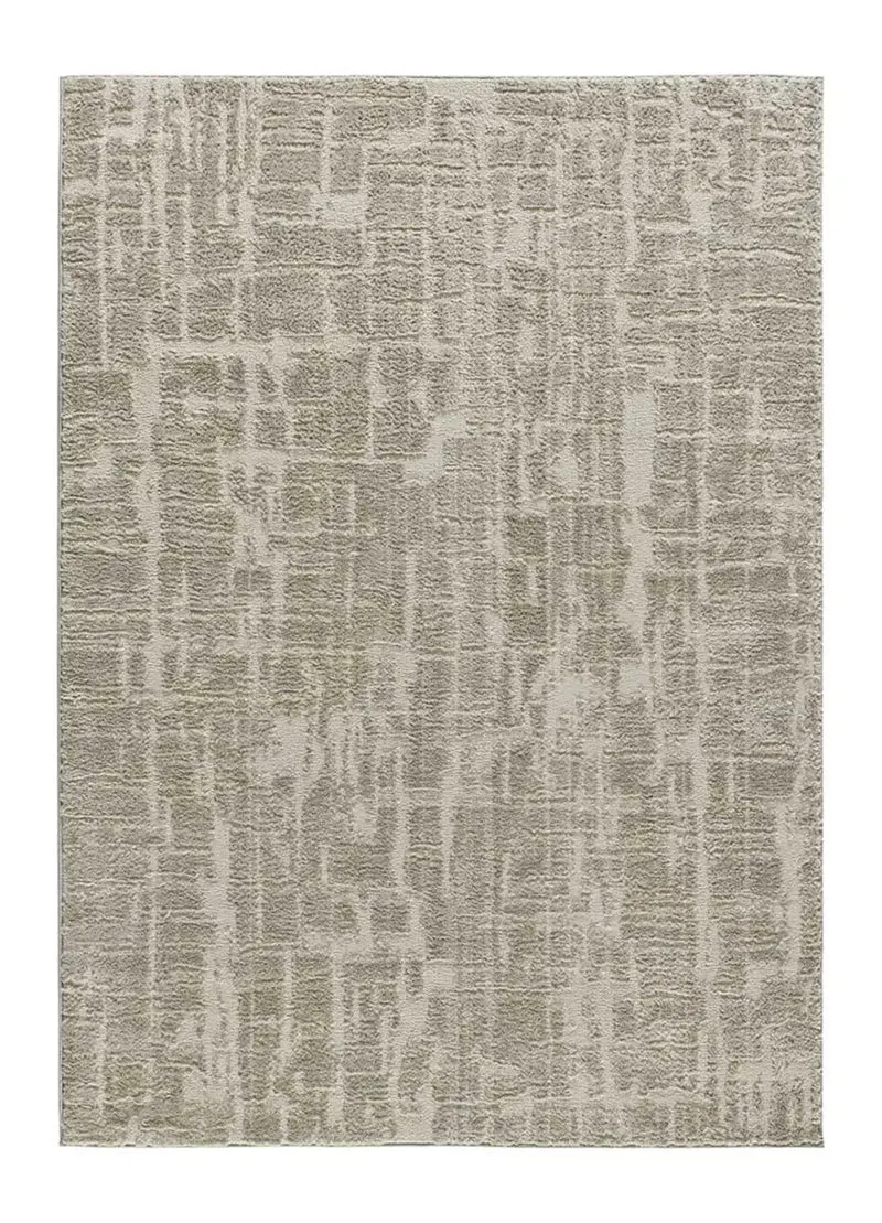 Alfombra estilo escandinavo, reciclada y con relieve Lima 3503 Plata