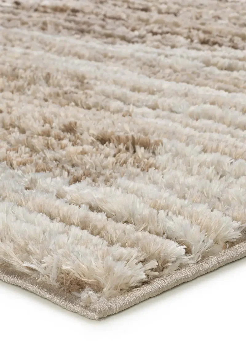 Alfombra estilo escandinavo, reciclada y con relieve Lima 3502 Beige