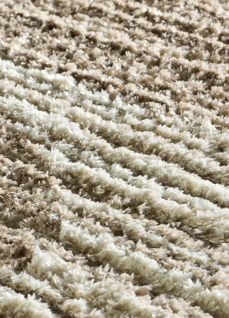 Alfombra estilo escandinavo, reciclada y con relieve Lima 3502 Beige