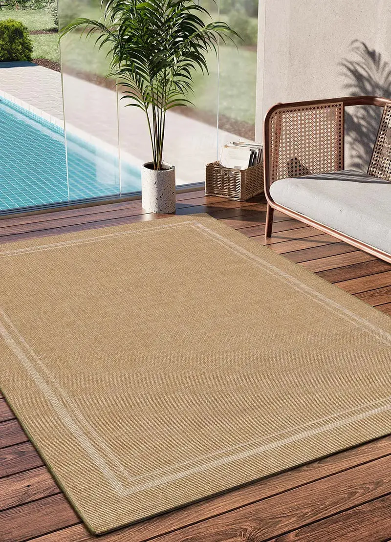 Alfombra de exterior efecto yute Guinea 28805 Beige