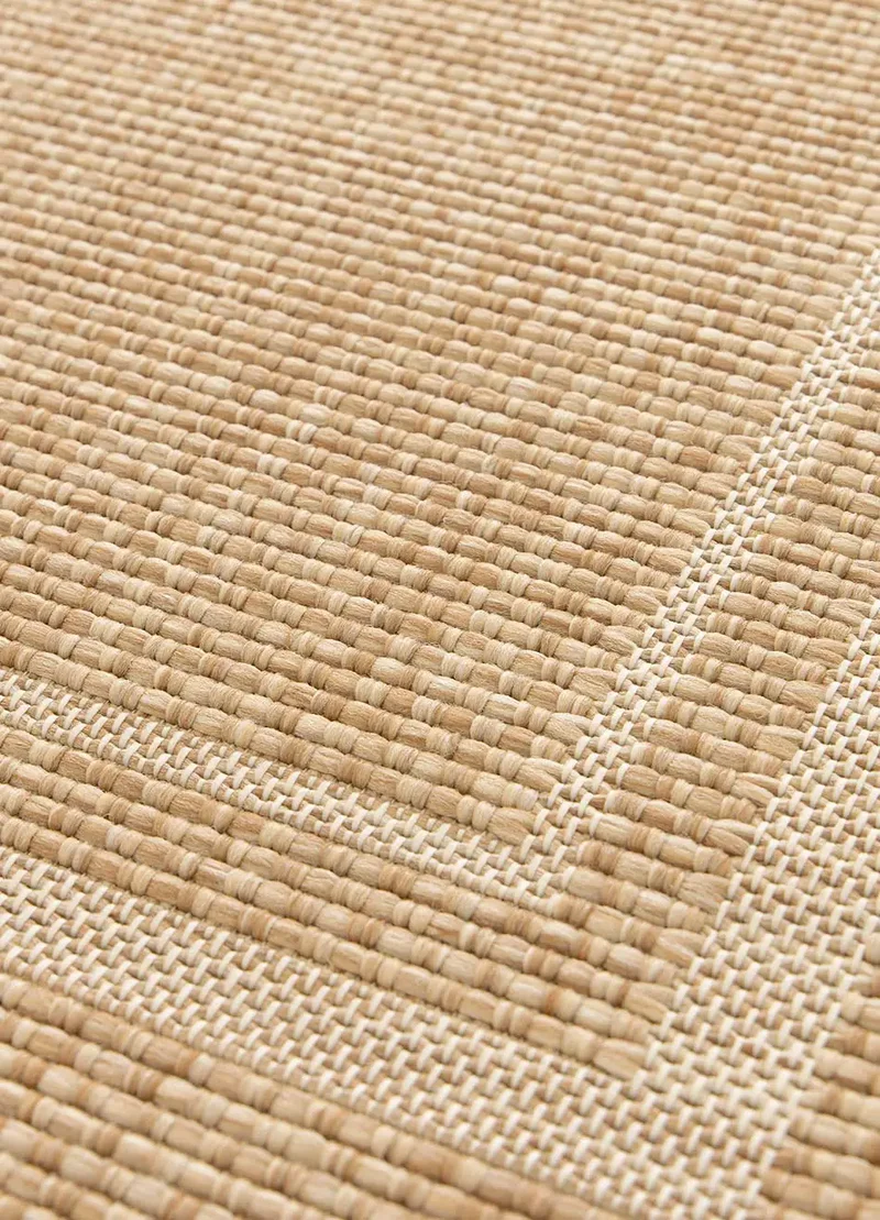 Alfombra de exterior efecto yute Guinea 28805 Beige