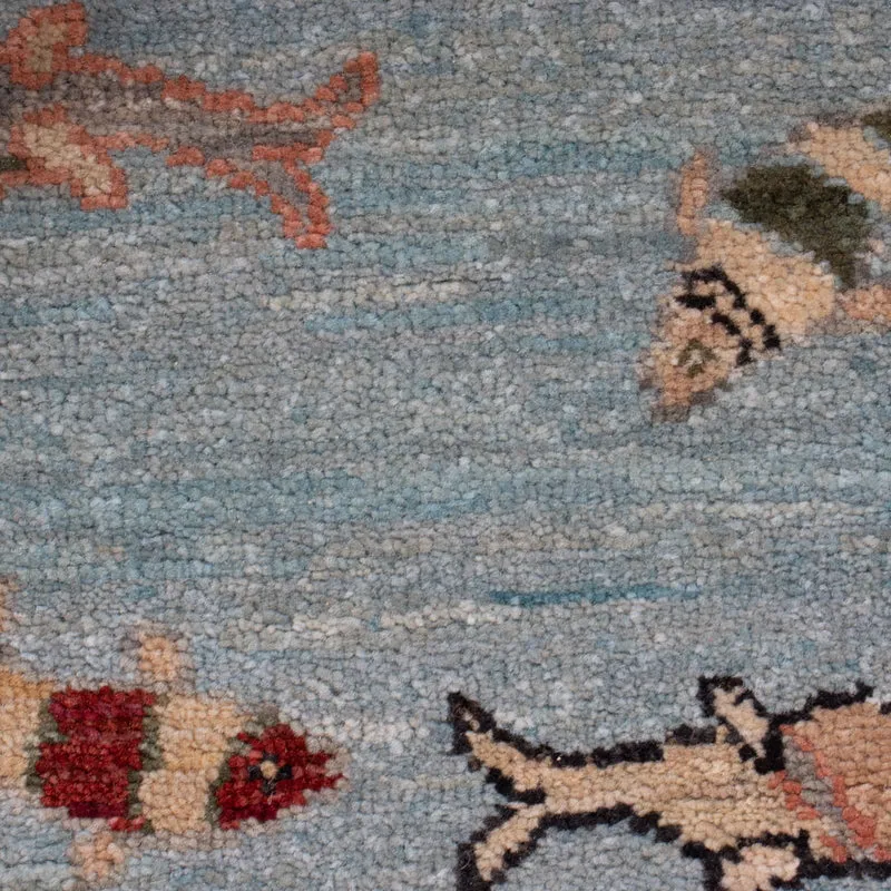 Ariana Teppich 154x216cm - Orientteppich - petrolblau