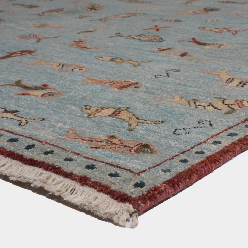 Ariana Teppich 154x216cm - Orientteppich - petrolblau