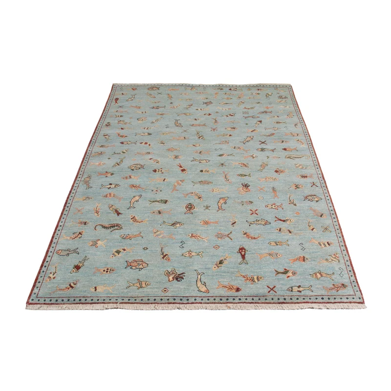 Ariana Teppich 154x216cm - Orientteppich - petrolblau