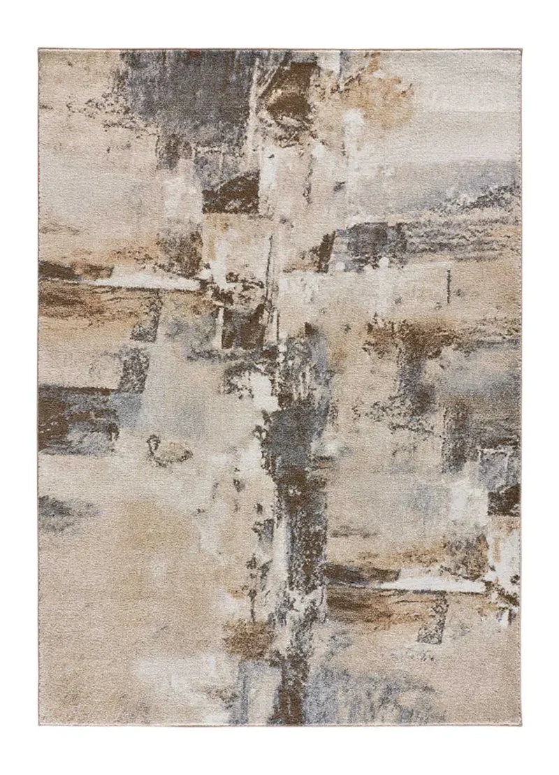 Alfombra abstracta Aydin 6119 Beige