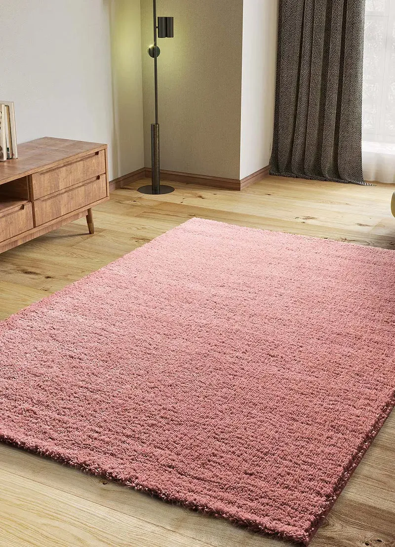 Alfombra tipo Shaggy Atlas Liso Rosa
