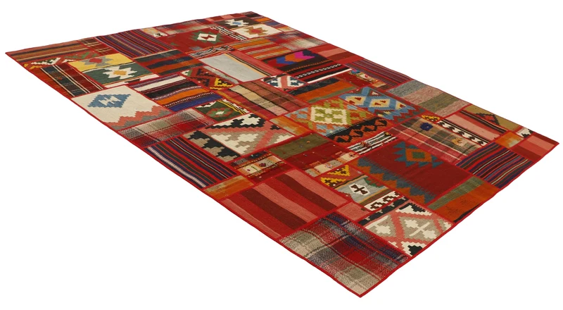 MY-RUG Teppich "Modern Patchwork " Geometrische Muster, Handgeknüpft