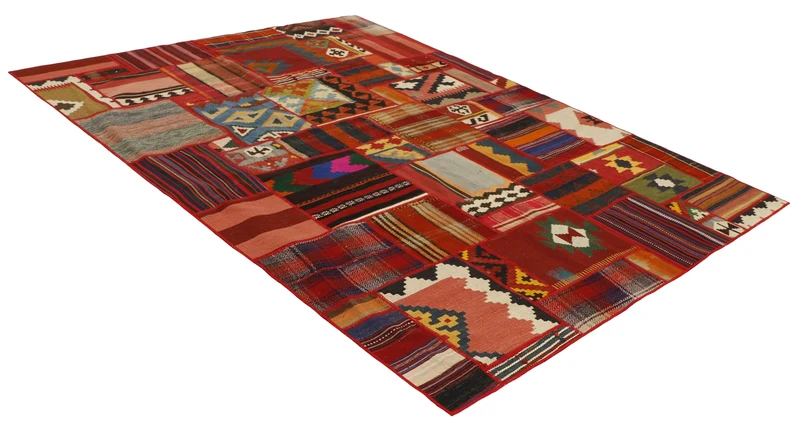MY-RUG Teppich "Modern Patchwork " Geometrische Muster, Handgeknüpft